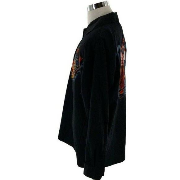 Check-In Shirt Mens Large Metallica Punk Rock Japanese Graphic Long Sleeve Top - Picture 2 of 11